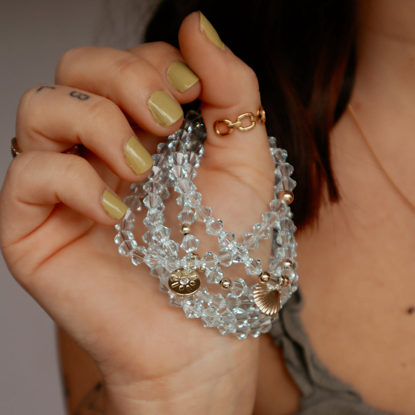 Asos Clear Blue Swarovski Stacker