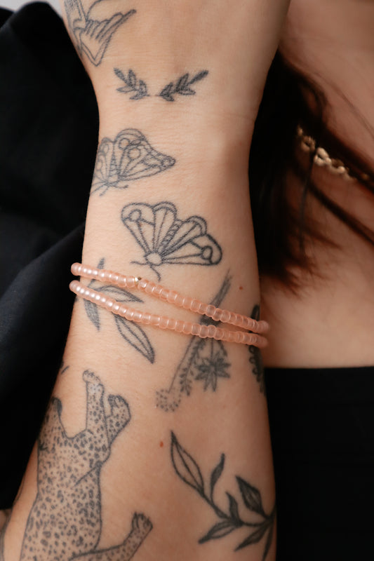 Aimee Matte Blush Friendship Bracelet