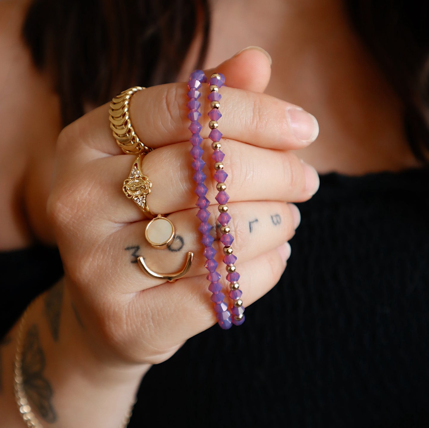 Bewitched Opal Lilac Bitty Swarovski Stacker