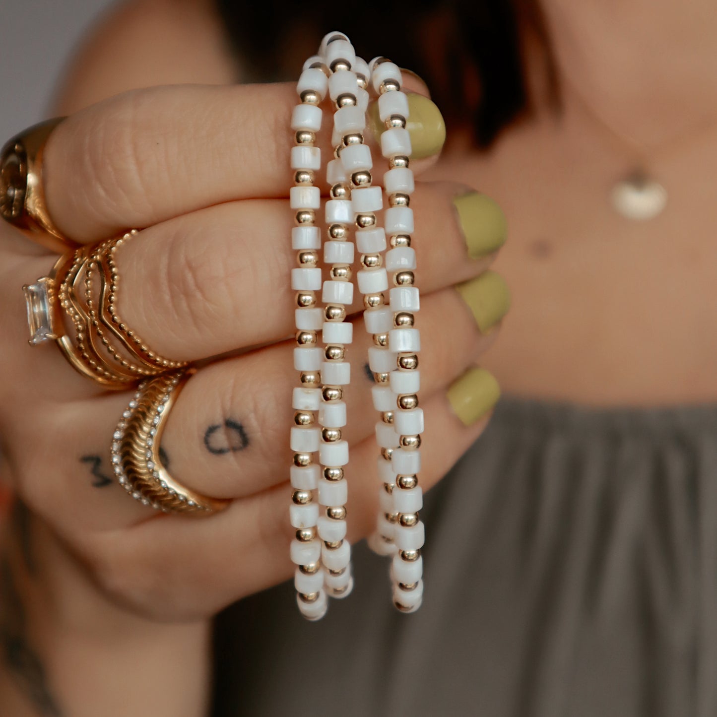 Copacabana White Pearl Bitty Stacker