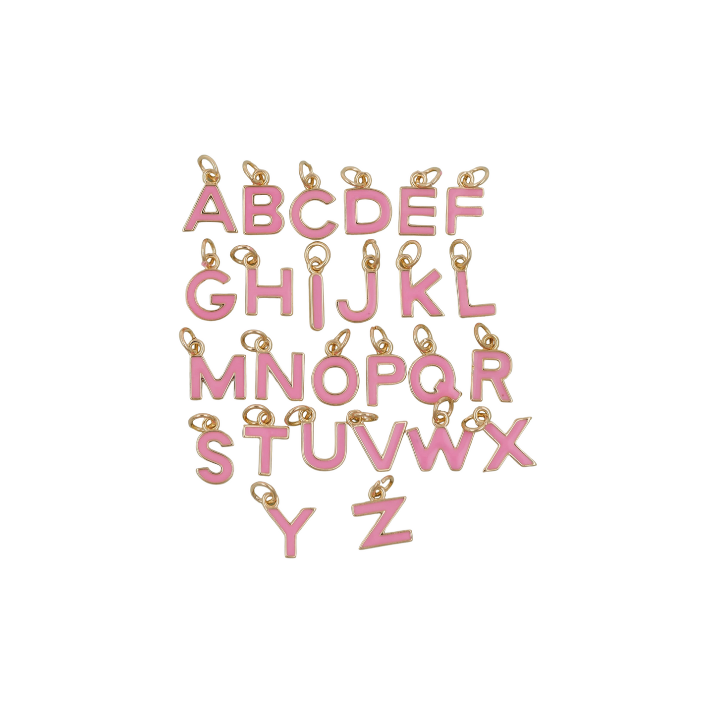 Hot Pink Initial Charm