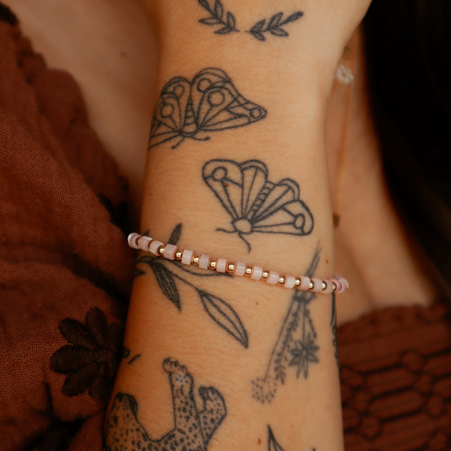 Laurel Blush Pearl Bitty Stacker