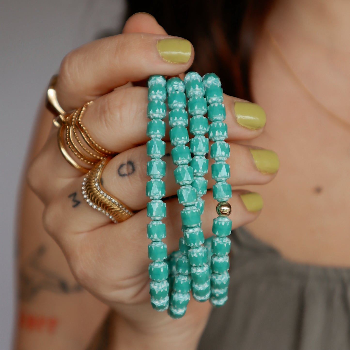 Marina Turquoise Cathedral Stacker
