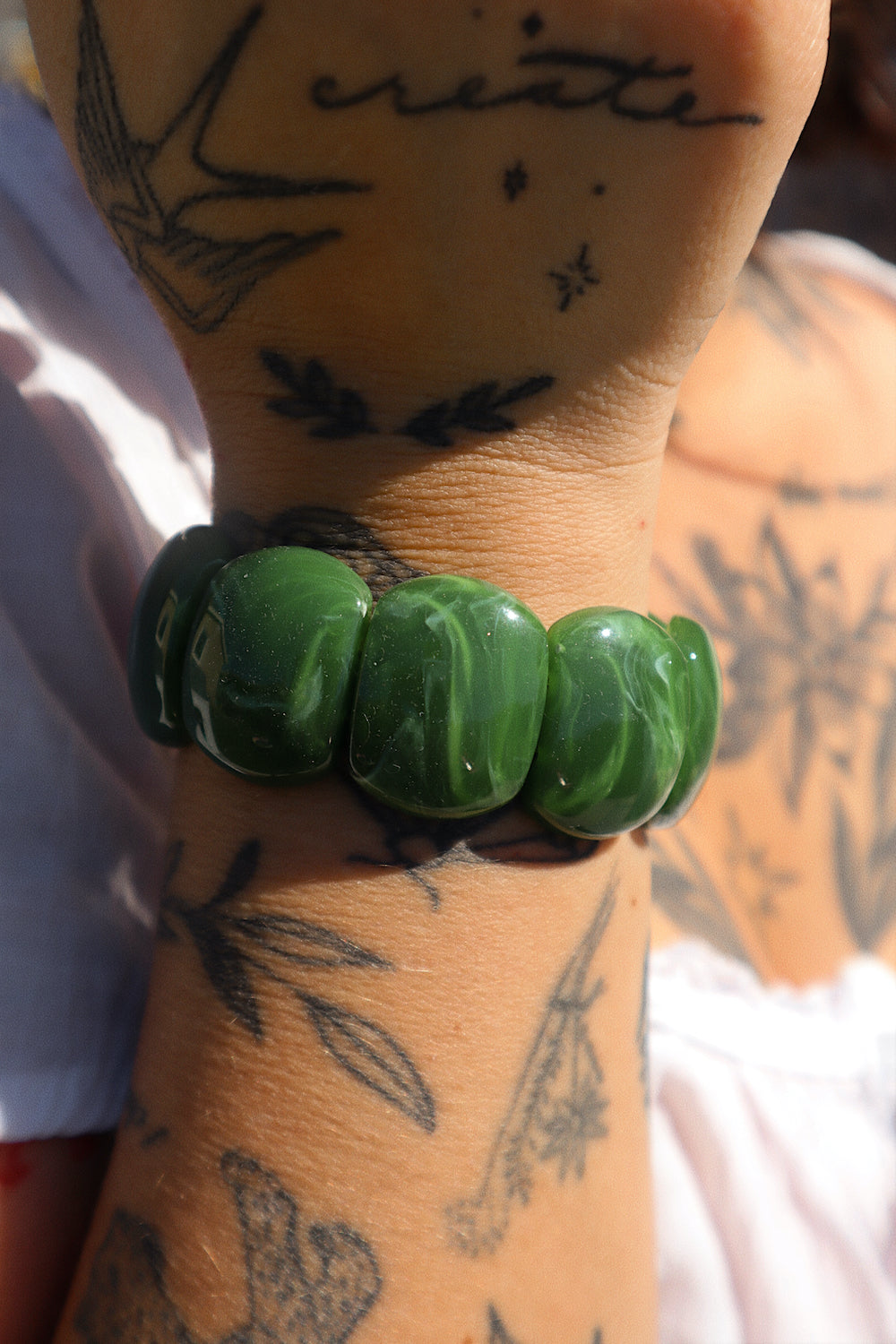 Magnolia Chunky Bracelet- Olive