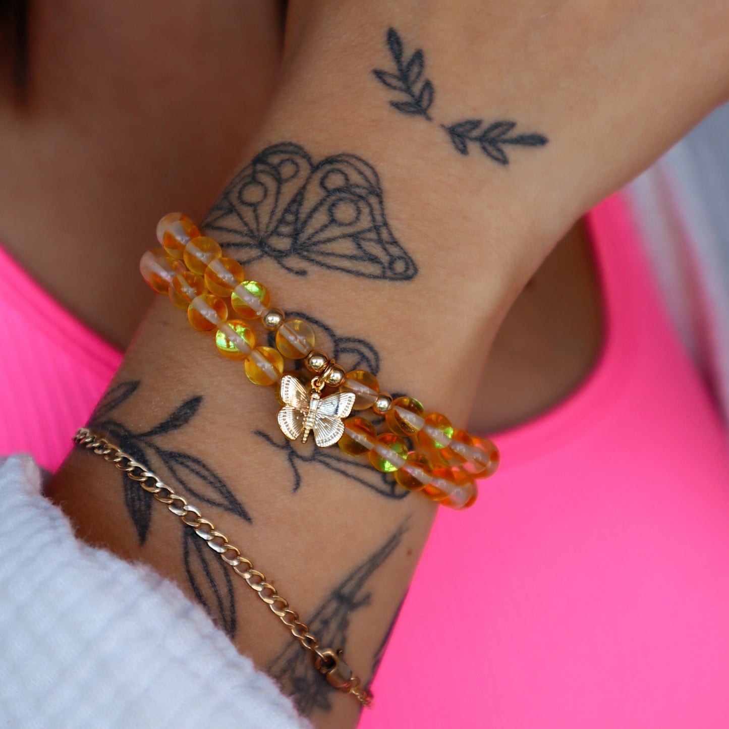 Marigold Yellow Moonstone Stacker