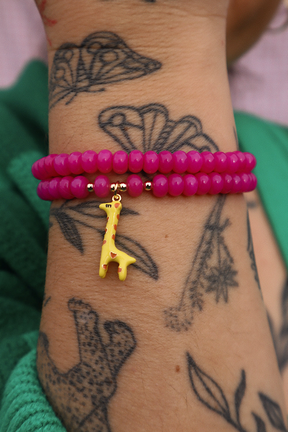 Mona Magenta Rondelle Jade