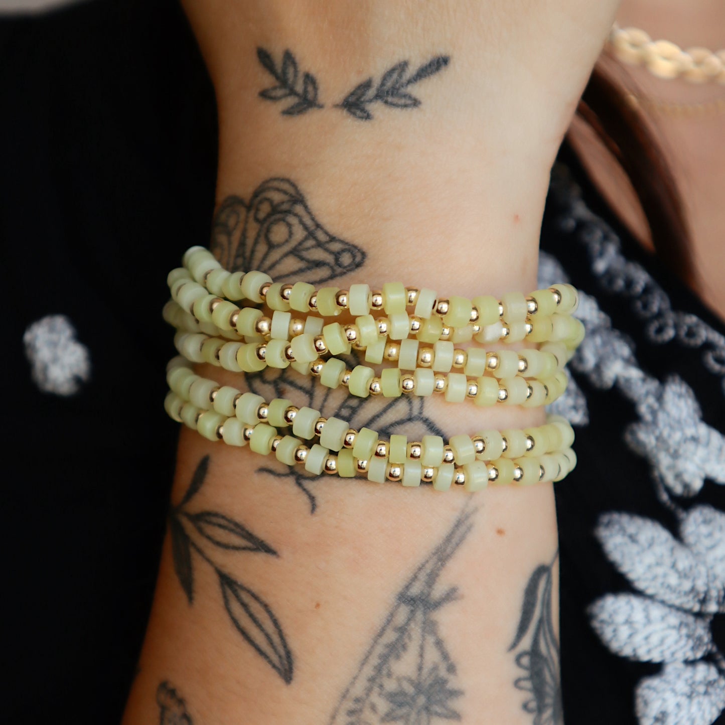 Rucker Chartreuse Pearl Bitty Stacker