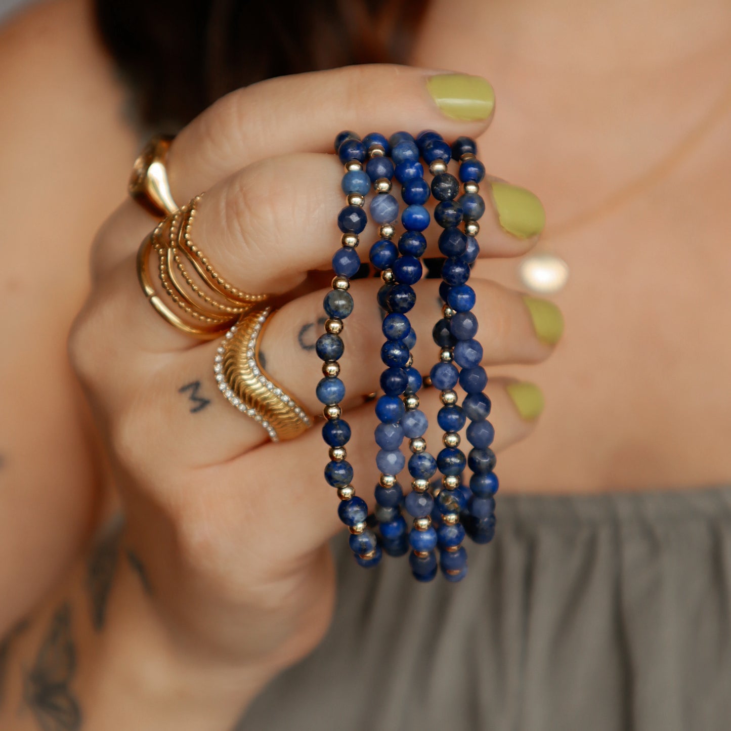 St Lucia Lapis Bitty Stacker