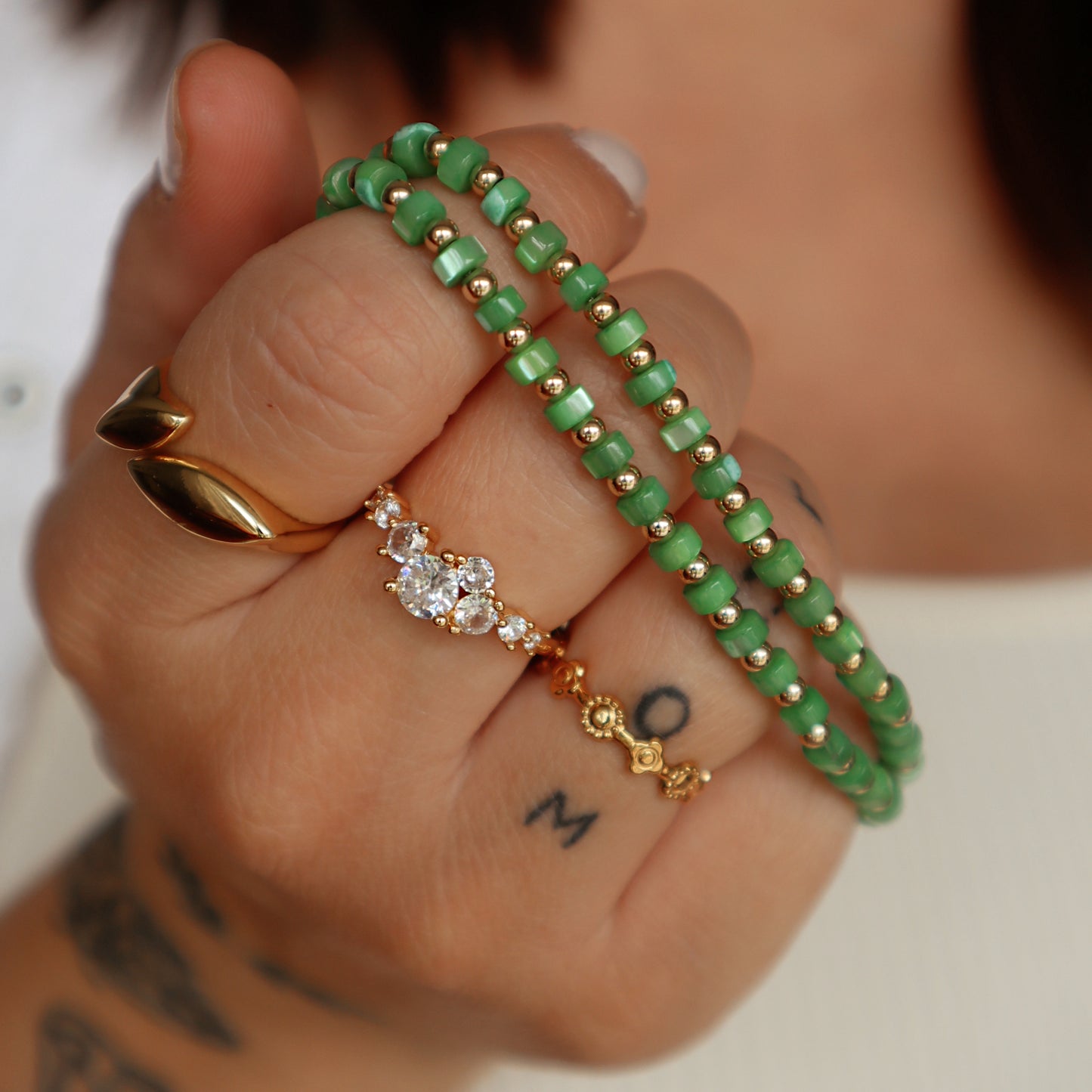 Tatum Fern Pearl Bitty Stacker