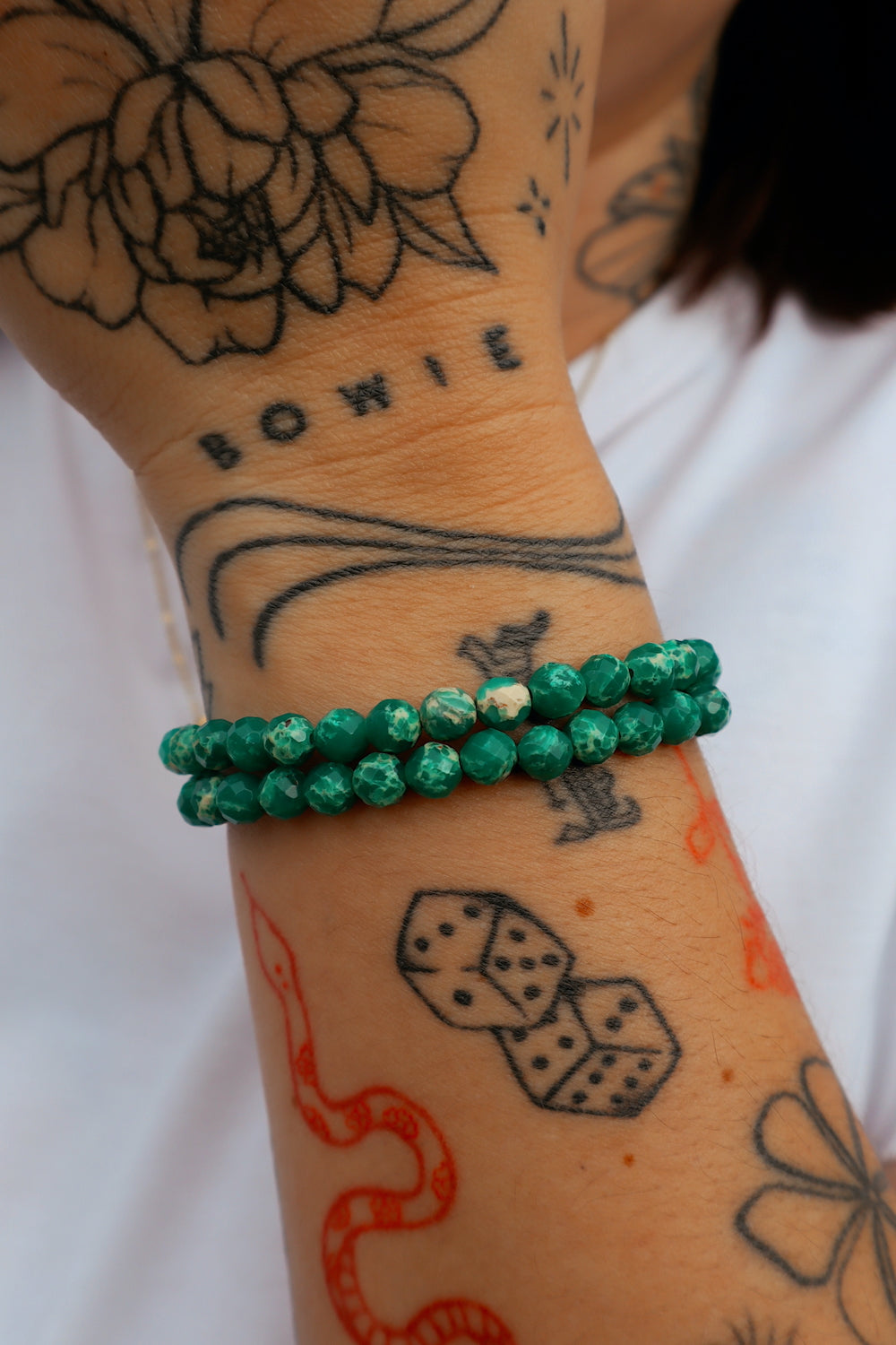 Green Jasper Stacker