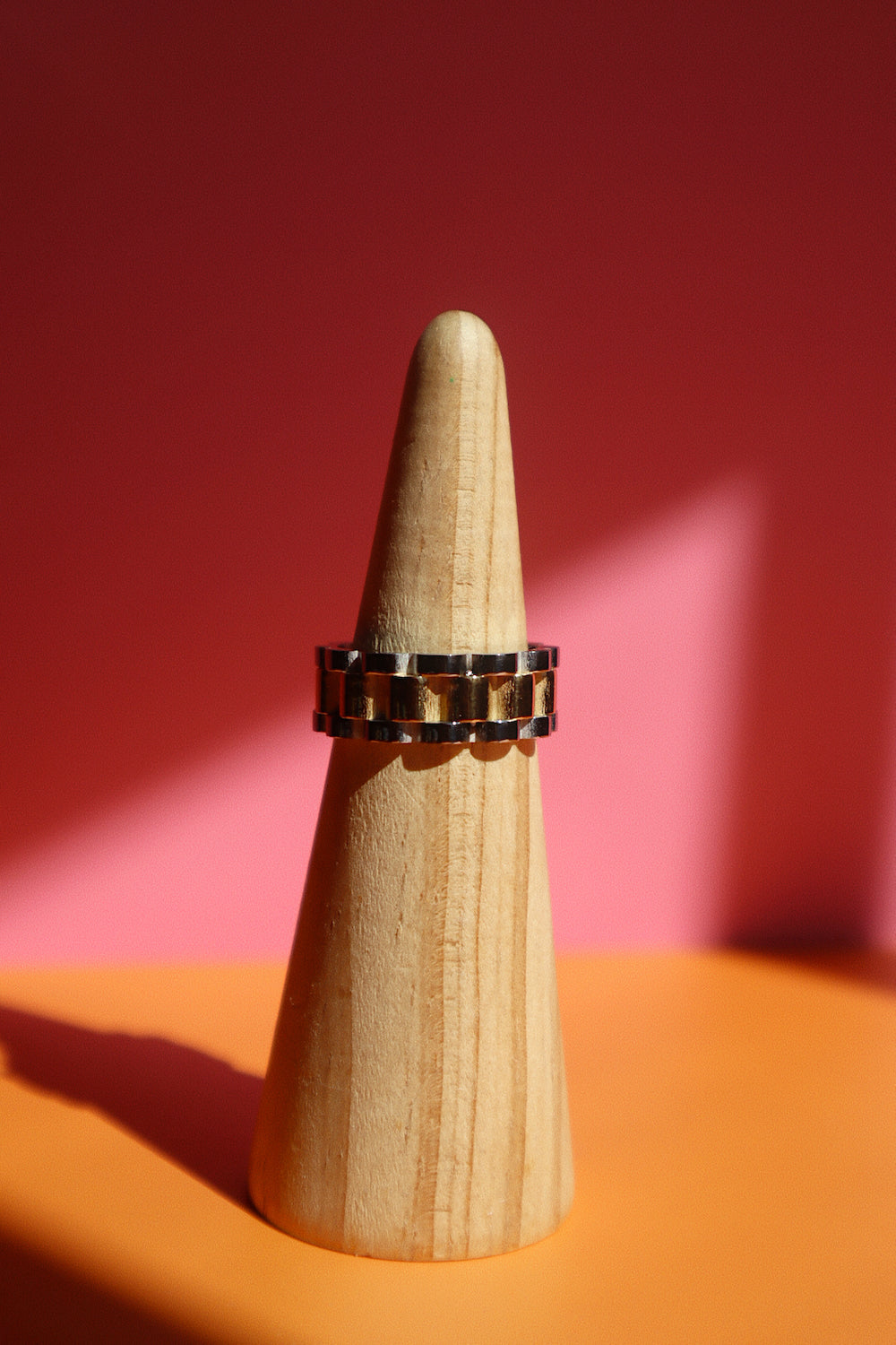 Mixed Metal Watchband Ring- Size 7
