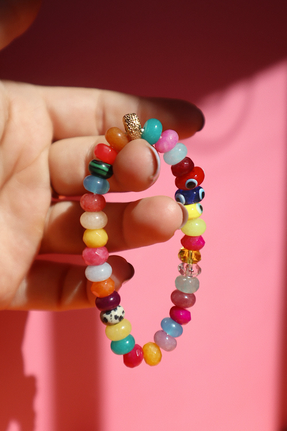 Rondelle Bracelet- Evil Eye