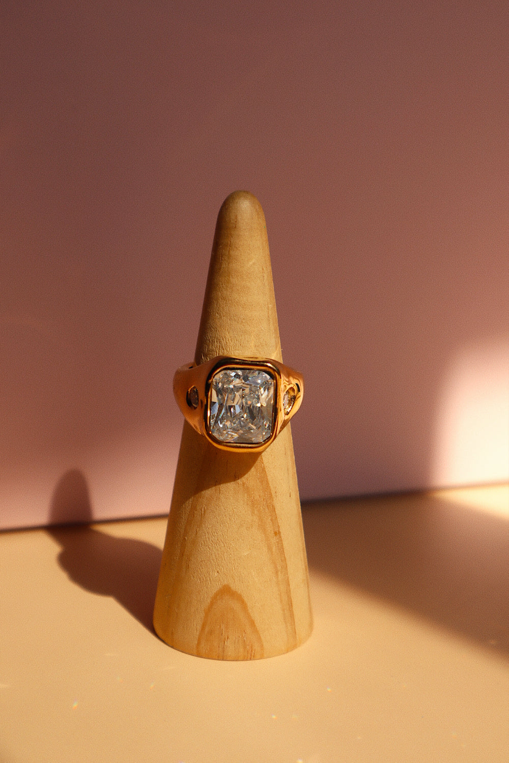 Chunky Natural Square Statement Ring