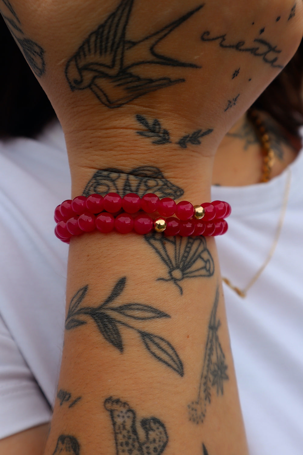 Magenta Agate Stacker