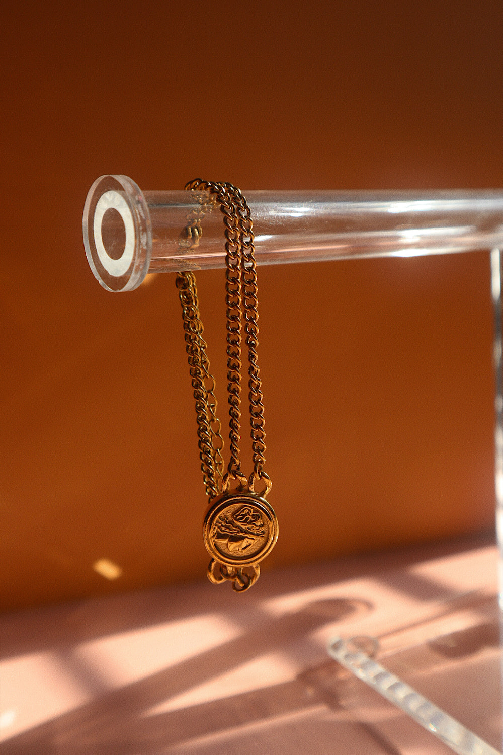 Double Chain Coin Bracelert