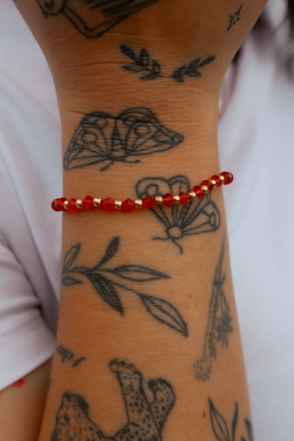 Ruby Red Bitty Swarovski Stacker