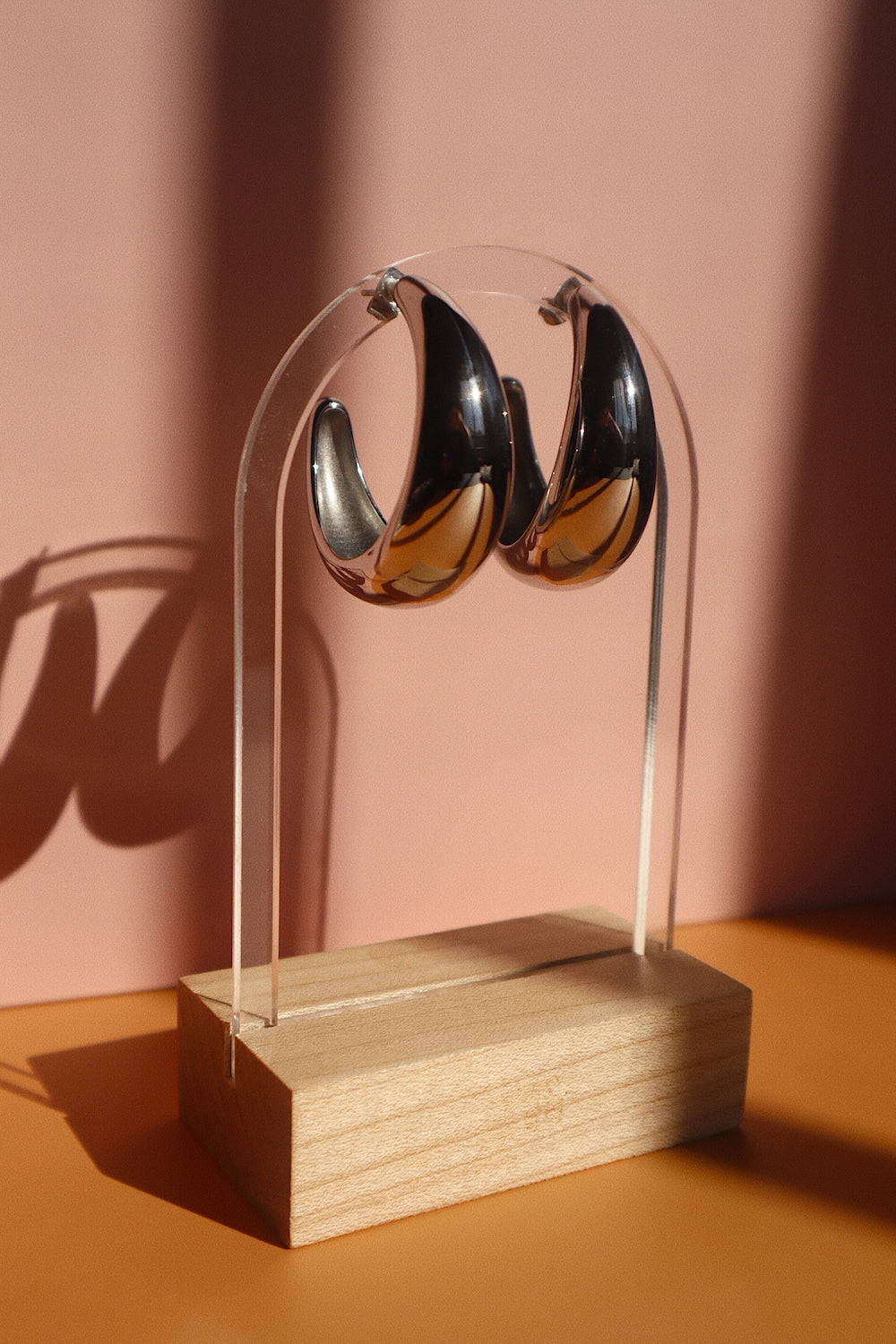 Lightweight Statement Silver Hoop