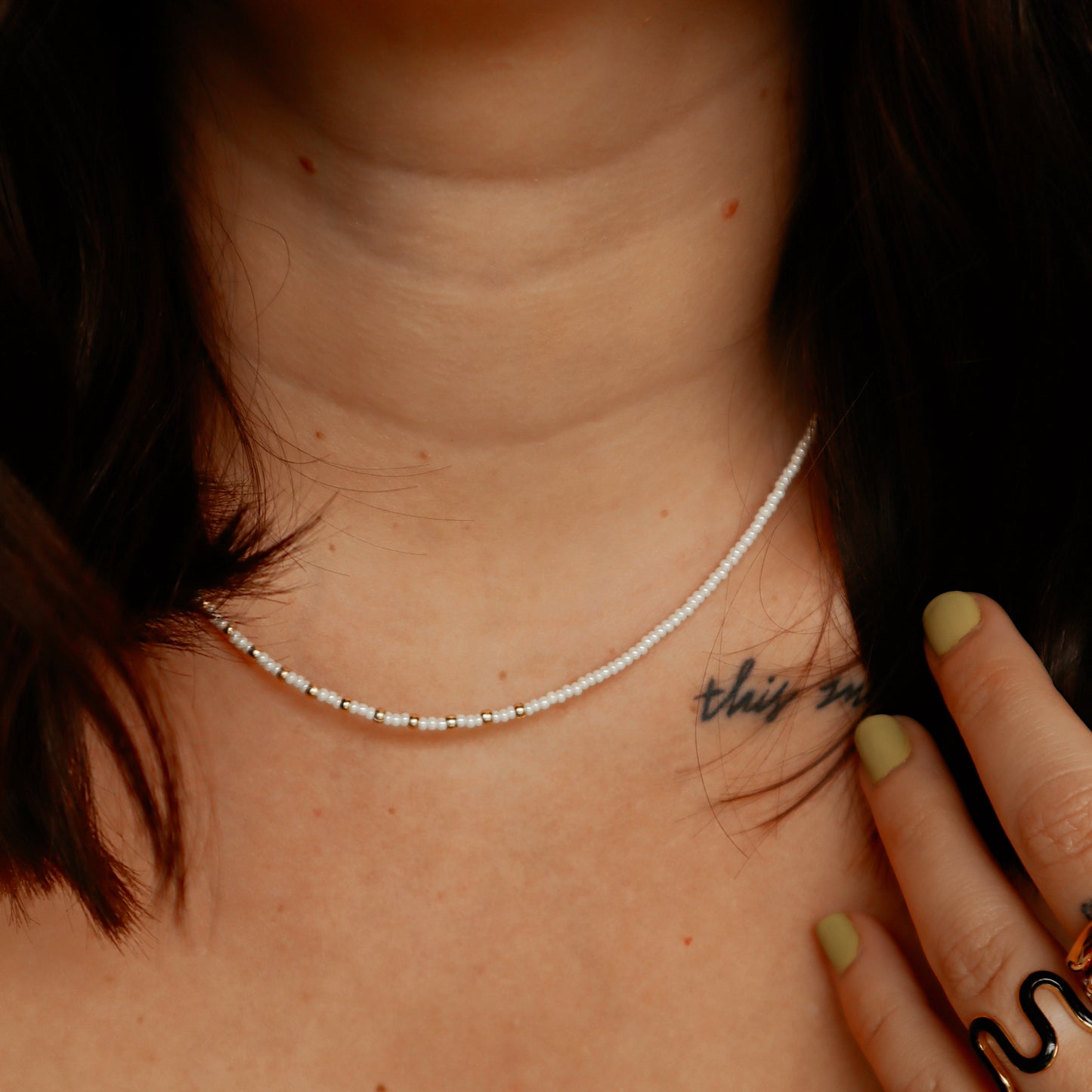 The Dayton Choker- Blanc