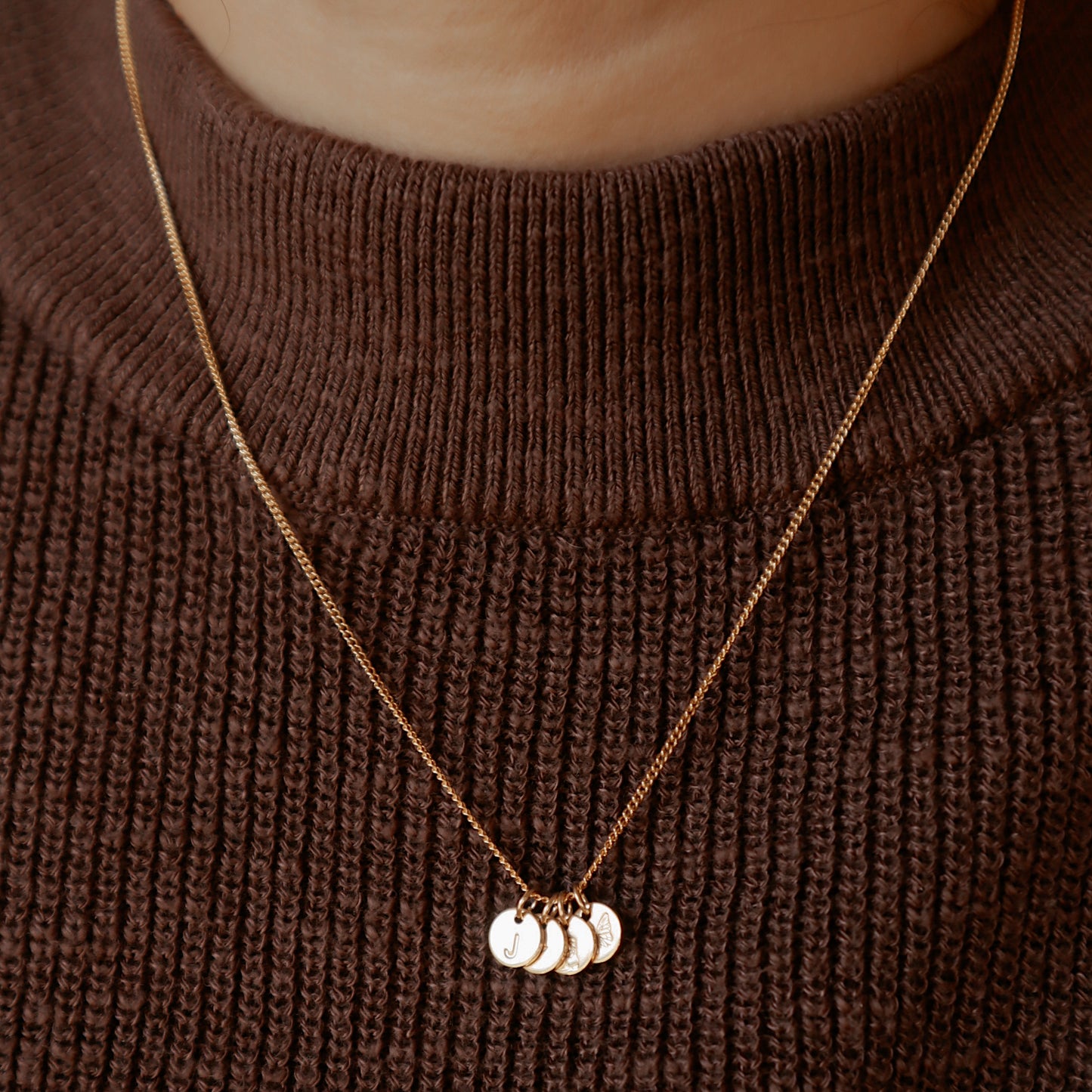 The Van Zandt Custom Solid Gold Charm Necklace