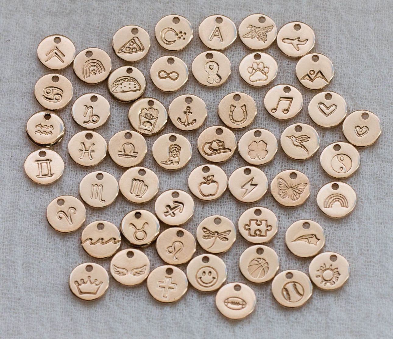 The Van Zandt Custom Solid Gold Charm Necklace