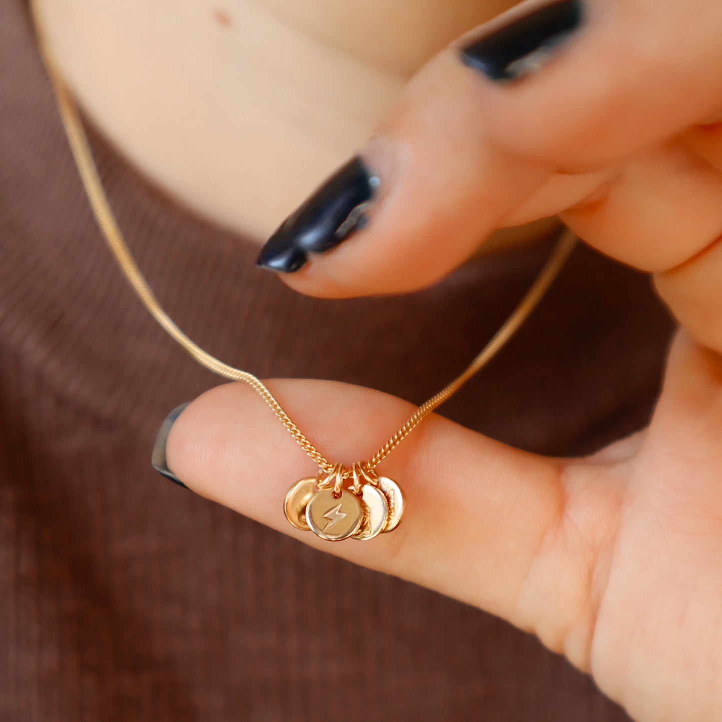 The Van Zandt Custom Solid Gold Charm Necklace