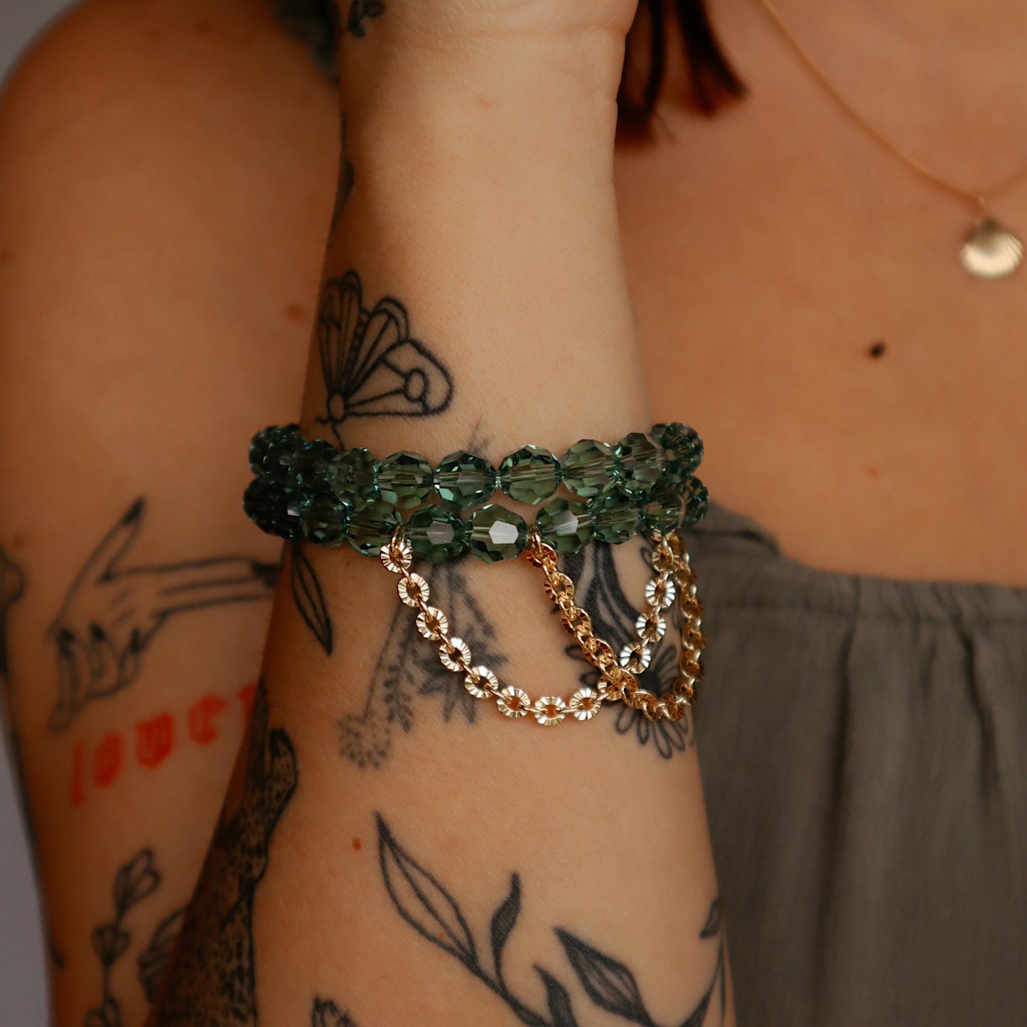 Uluwatu Seagreen Swarovski Stacker