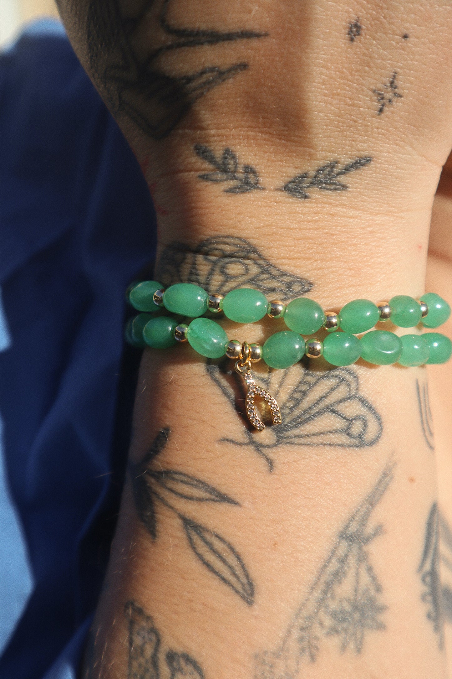 Zada Emerald Pebble Stacker