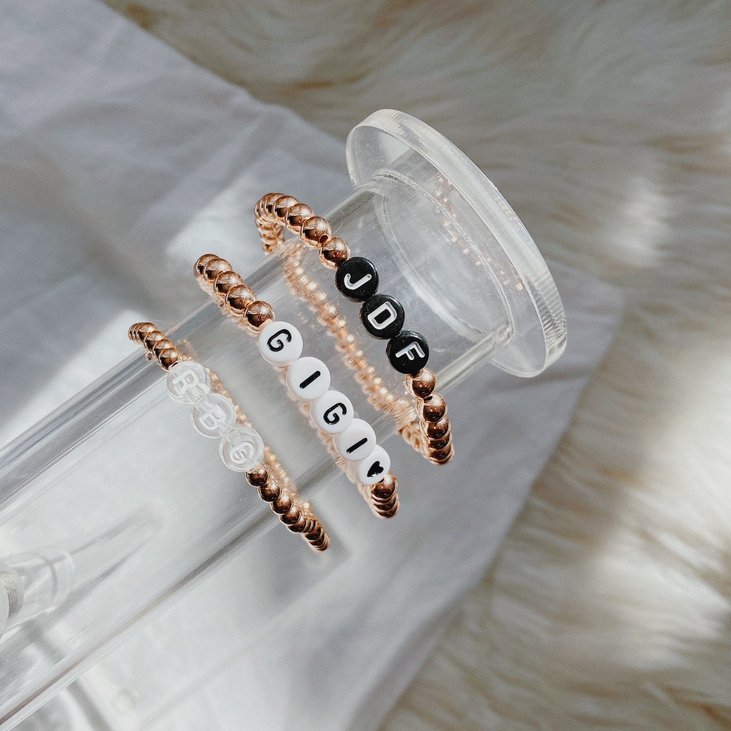 Rose Gold Custom Word Stacker