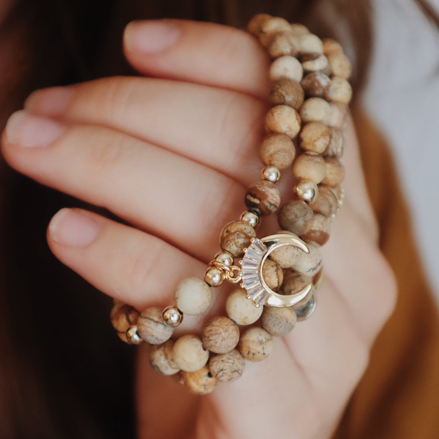 Jane Earth Agate Stacker