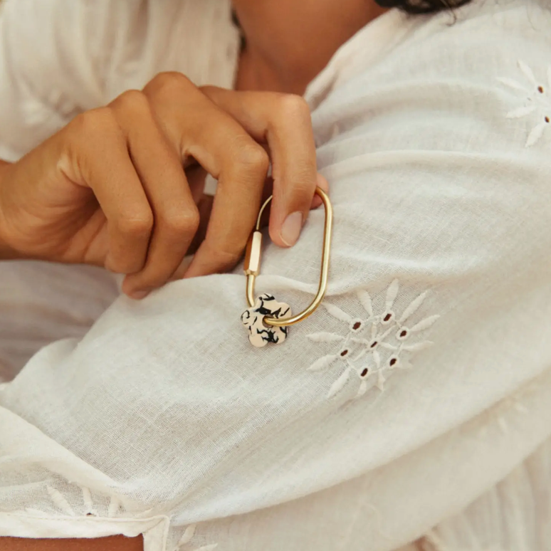 Brass Flower Key Chain