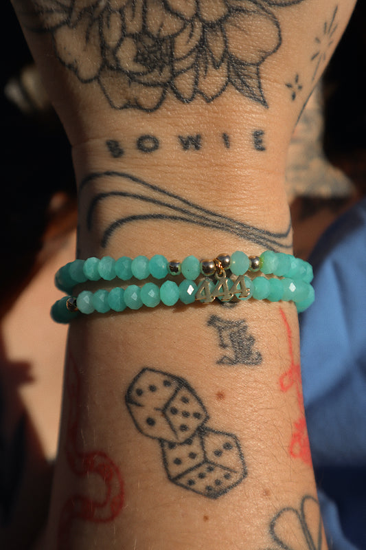 Bailey Seafoam Rondelle Bitty Stacker