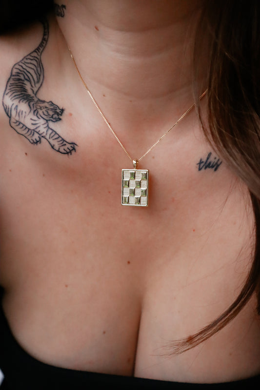 Bekah Checkered Necklace