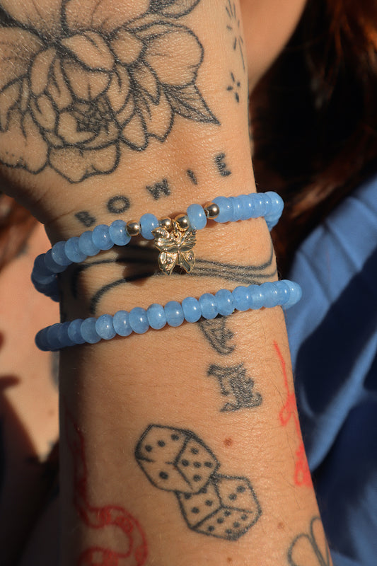 Bille Blue Rondelle Bitty Stacker