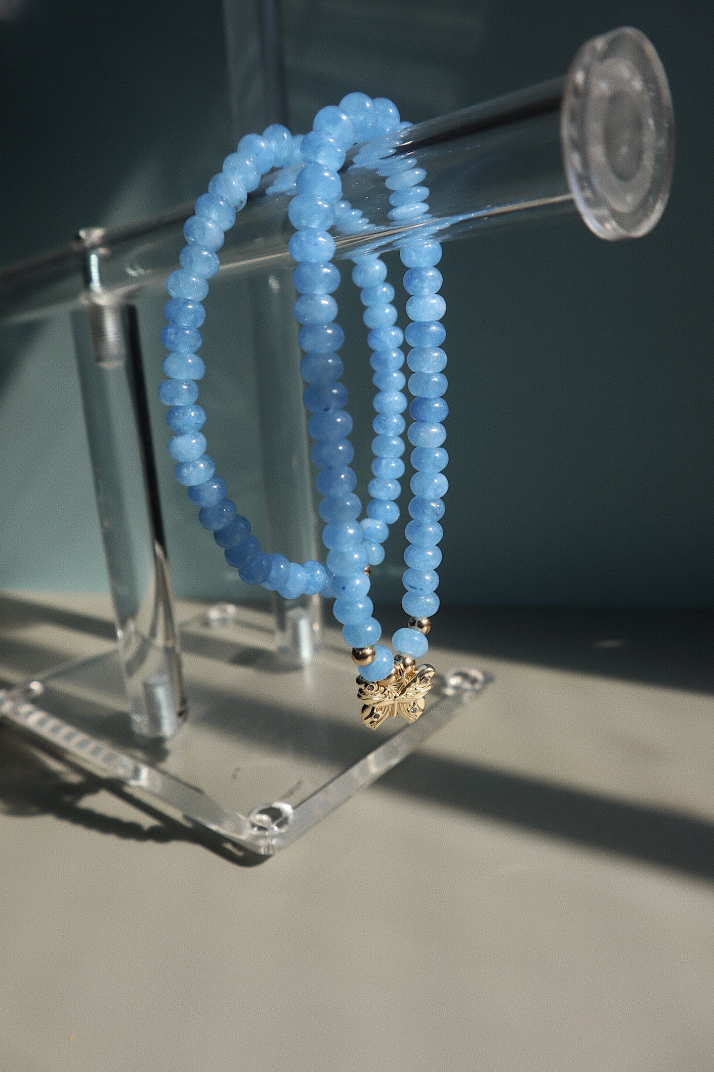 Bille Blue Rondelle Bitty Stacker