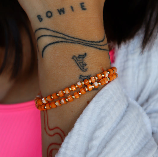 California Tangerine Bitty Pearl Stacker