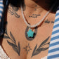 Clueless Necklace- Aqua