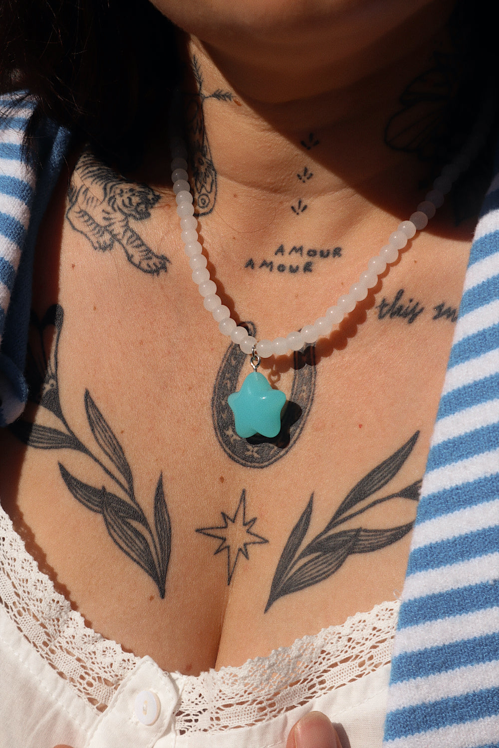 Clueless Necklace- Aqua