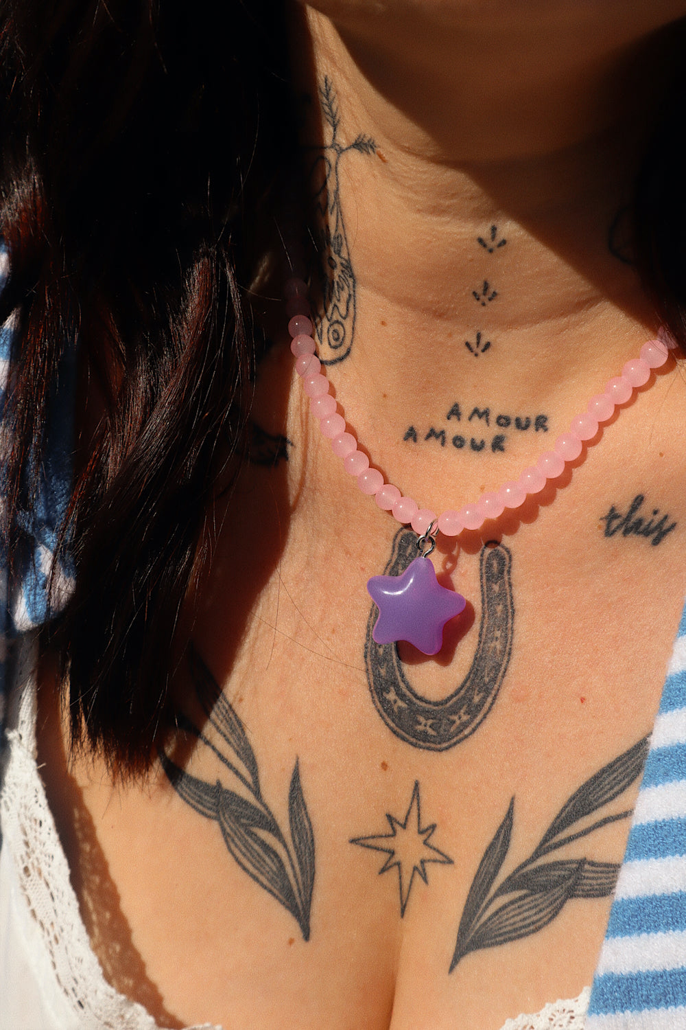 Clueless Necklace- Blush/Lilac