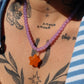 Clueless Necklace- Tangerine/Lilac