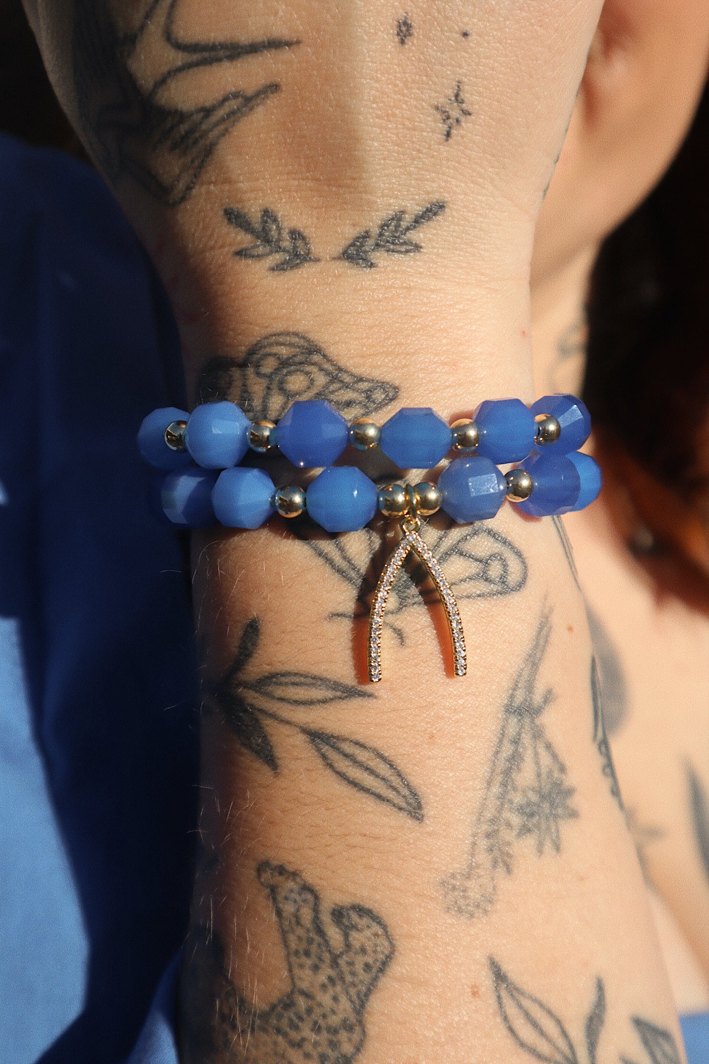 Cove Cobalt Faceted Stacker