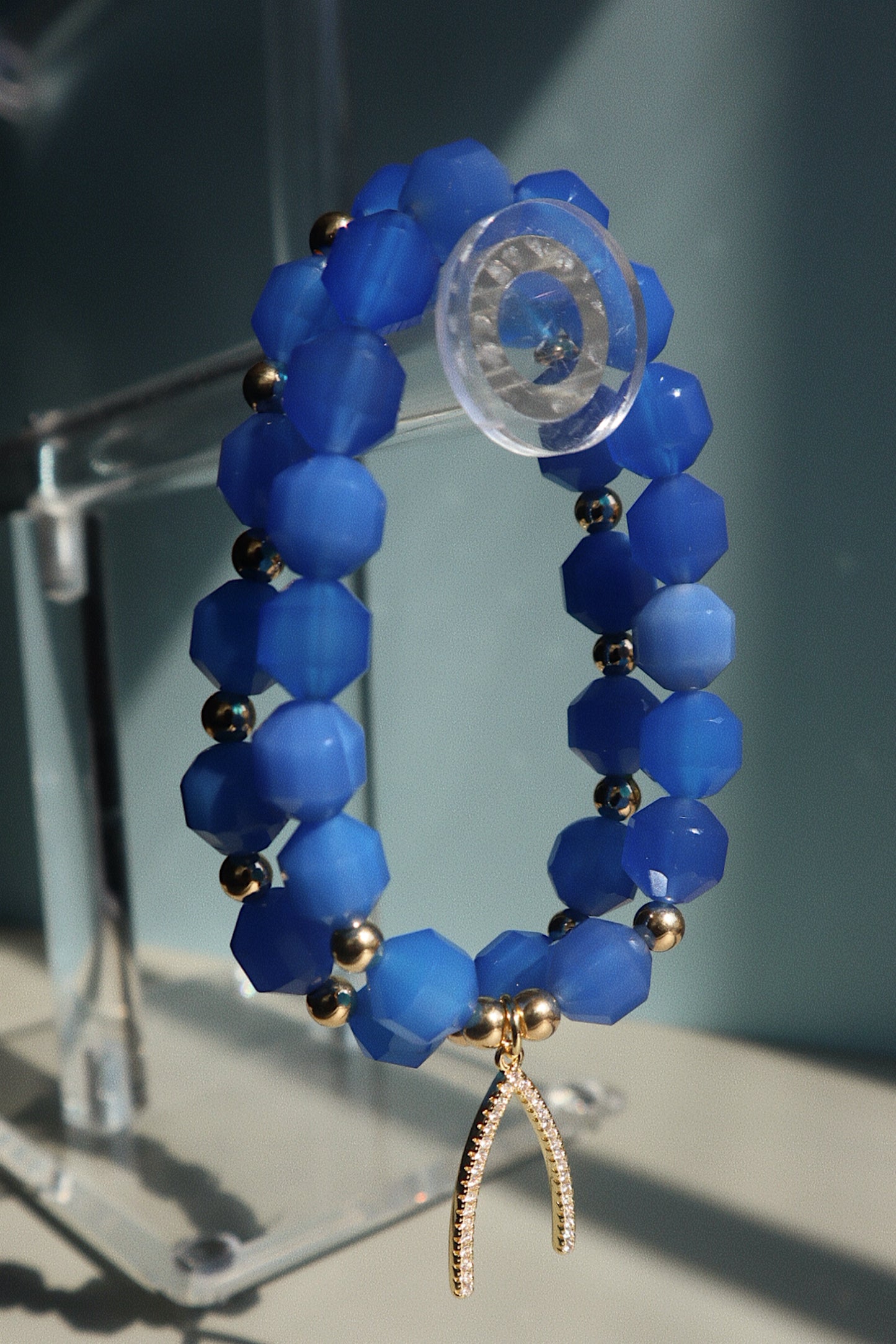 Cove Cobalt Faceted Stacker