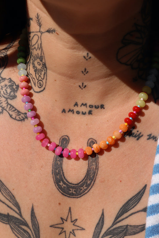 Cruz Necklace- Cotton Candy