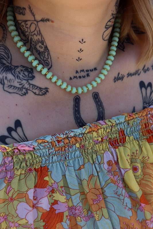 Cruz Necklace- Sage