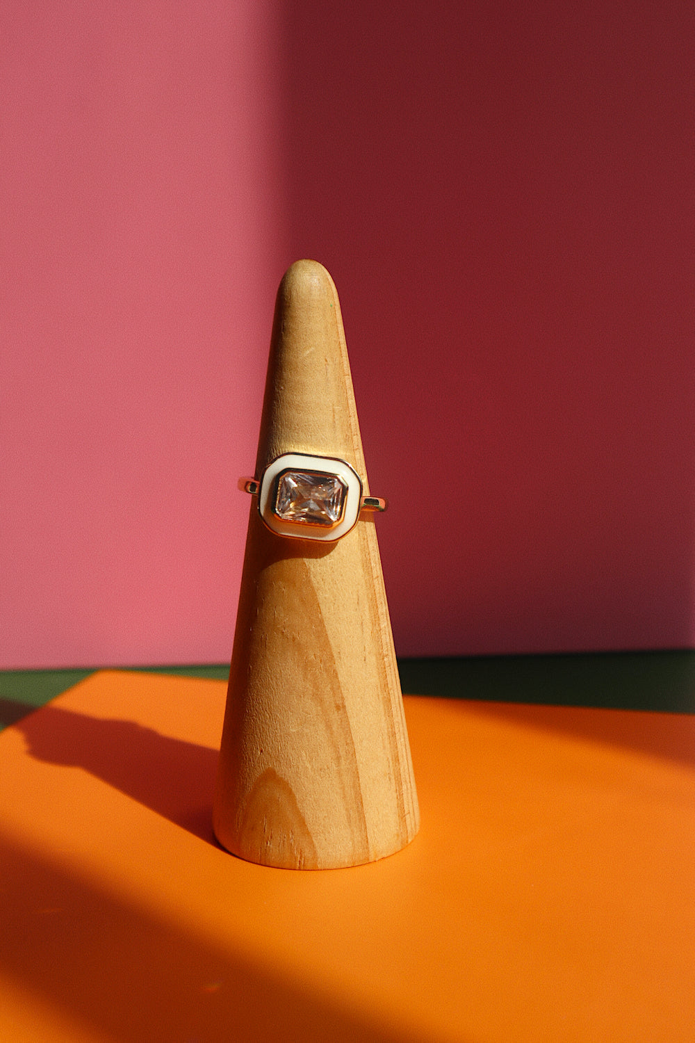 Daisy Adjustable Ring- Cream