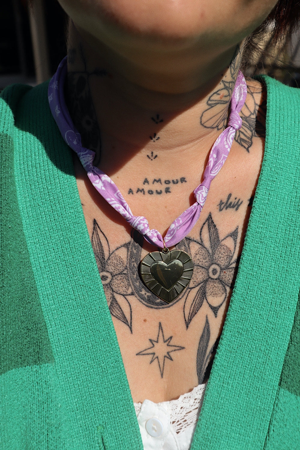 Darby Lilac Bandana Necklace