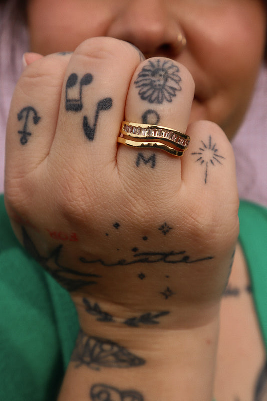 Esther Double Band Adjustable Ring