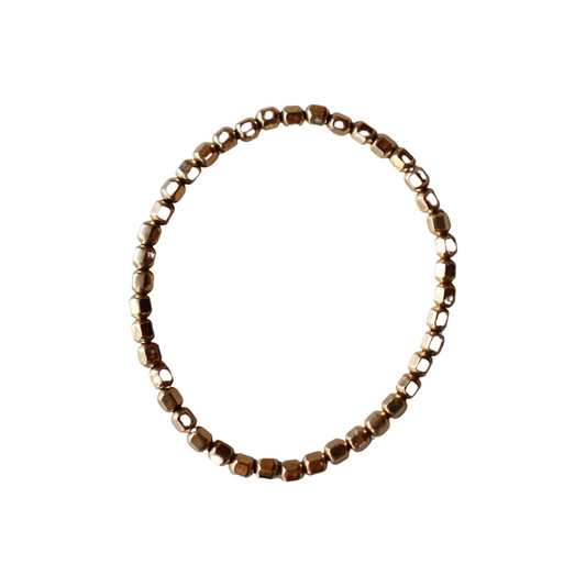 Annie Faceted Gold FIlled Stacker