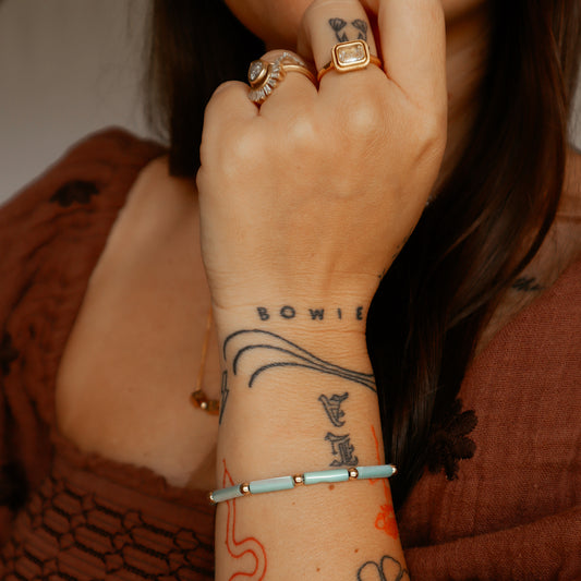 Florence Teal Pearl Stacker