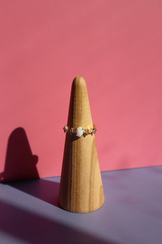 Gemma Opal Adjustable Ring