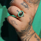 Ginger Adjustable Ring- Teal/Olive
